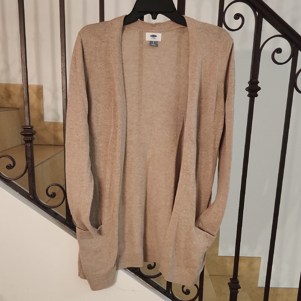 Old Navy Women's Beige Open-Front Cardigan